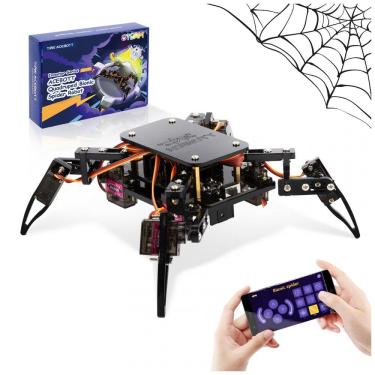 Imagem de Kit Robô ACEBOTT Aranha Biónica Programável STEM - Controle por App, DIY Robótica para Crianças e Adolescentes, Presente Educativo