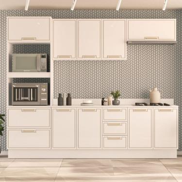 Imagem de Cozinha Modulada 5 Pecas com Tampo e Rodape Amara Politorno