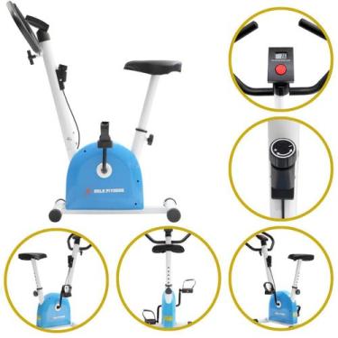Imagem de Bicicleta Ergométrica Vertical Fit 3.0 Pro Mile Fitness Azul Exercício