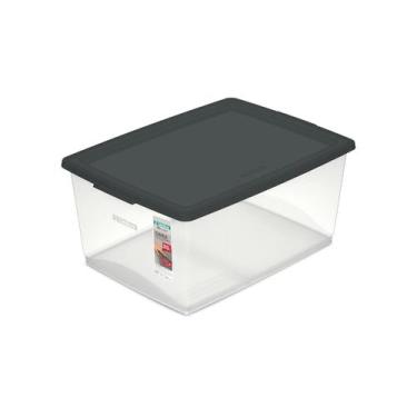 Imagem de Caixa Organizadora Plástica Concreto 30L My Closet Ordene