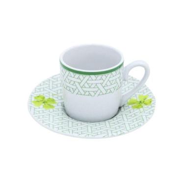 Imagem de Conjunto De Xícaras De Porcelana Para Café Da Manhã Trevo 4 Folhas - 1