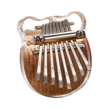 Imagem de Mini Kalimba De 8 Teclas, Piano De Dedo Portátil Para Adultos E Crianç