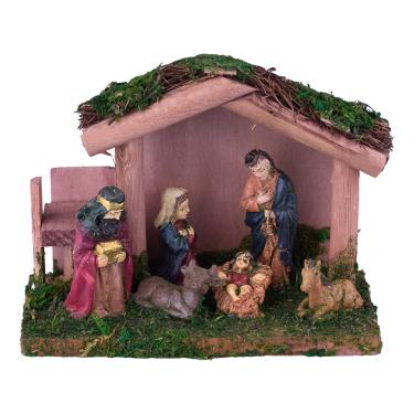 Imagem de Presepio Cena Madeira 15x6,5x11,5cm Cv233407 Cazza