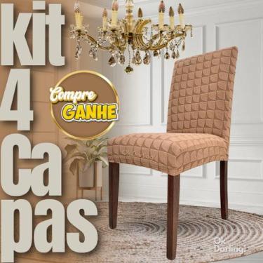 Imagem de Belga - Kit 4 Capas de Cadeira Linha Gold - Caramelo - OK Darling