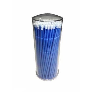 Imagem de Microbrush Cotonete Para Alongamento De Cílios 100 Unidade Azul - Lux 