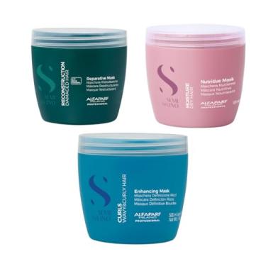 Imagem de Kit Cronograma Capilar Alfaparf Semi Di Lino Para Cachos Grande