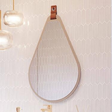 Imagem de Espelho Decorativo Gota 100% Mdf Cappuccino - Mgm Móveis