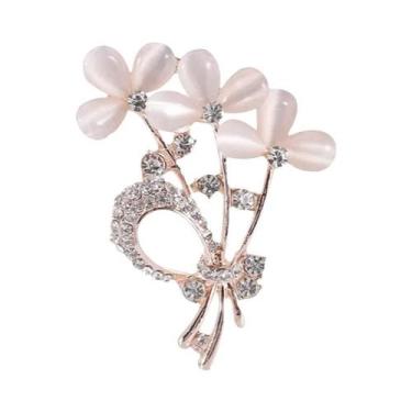 Imagem de Broches De Pedra Olho De Gato Com Strass Para Mulheres, Acessórios De 