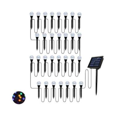 Imagem de Luzes De Bolha LED RGB Solares Com 8 Modos Para Iluminação Externa Em 