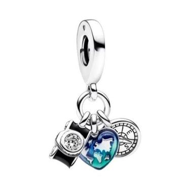 Imagem de Pingente De Prata 925 Para Pulseira De Berloques De Viagem, Conta Bril