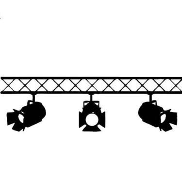 Imagem de Adesivo Parede Holofote Cinema decoração parede - LD Loja, Preto
