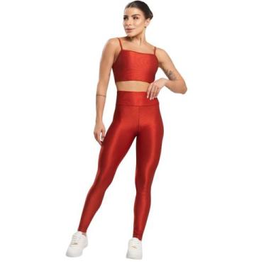 Imagem de Conjunto Fitness Top e Calça Esmeralda Vekyo Roupa Para Academia Trein