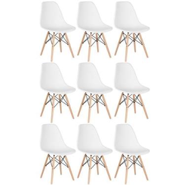 Imagem de Kit 9 Cadeiras Laráz Eames Eiffel DSW - Branco - Laraz