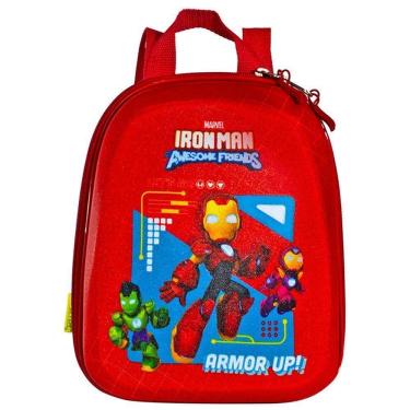 Imagem de Mochila Infantil Max Toy Homem de Ferro Tamanho P EVA e Poliéster Vermelho para Escola