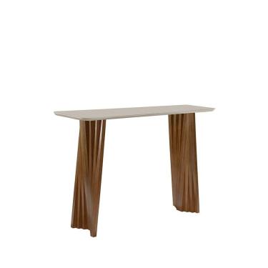 Imagem de Aparador Itália MDF e Madeira Maciça 140CM Mel Tampo Laqueado Off White