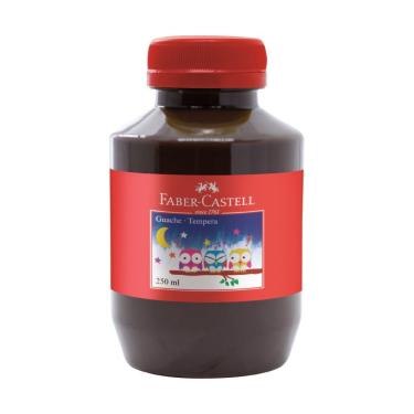 Imagem de Tinta Guache Escolar Faber-Castell 250ml 1 Unidade para Atividades Artísticas e Educativas Marrom