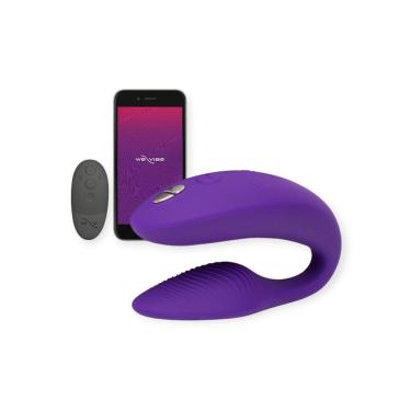 Imagem de Vibrador para Casal Sync em Silicone e ABS 7,5X3,2X4,8 ESTIMULAÇÃO SIMULTÂNEA CLITÓRIS e PONTO g com Controle Via