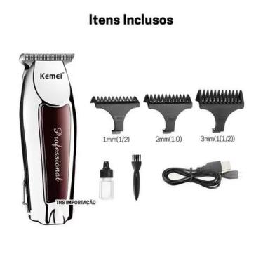 Imagem de Máquina de Acabamento Profissional sem fio Kemei Aparelho barbear, Biv