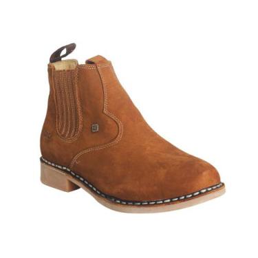 Imagem de Botina Masculino Adulto Zebu 64010, Nobuck castor, 40