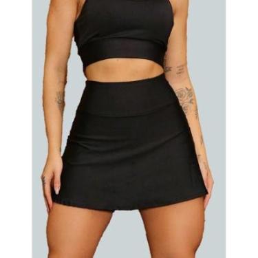 Imagem de Short Saia Academia Saia Beach Tennis Com Short Interno Donna Martins-Feminino