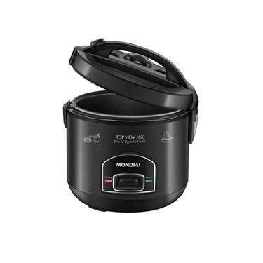 Imagem de Panela Elétrica de Arroz Mondial PE-30-10X 10 Xícaras 700W Black Inox 110V
