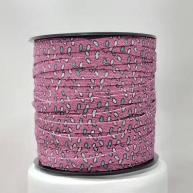 Imagem de 100 metros Elástico Especial Brilho 7mm encadernação Confete Rosa 3722