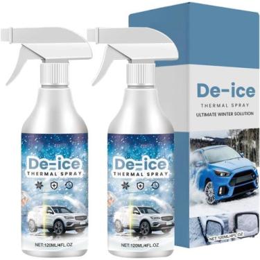 Imagem de Spray Descongelante 2 Peças 120 ml para Derreter Gelo Rápido no Carro 