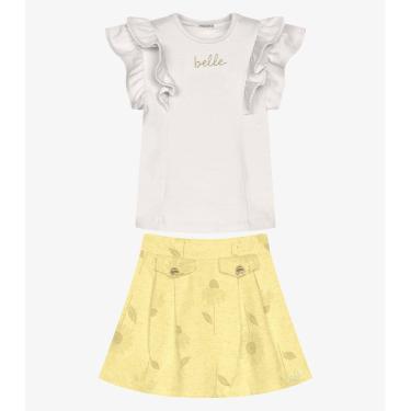 Imagem de Conjunto Infantil Blusa Com Saia Trick Nick Bege