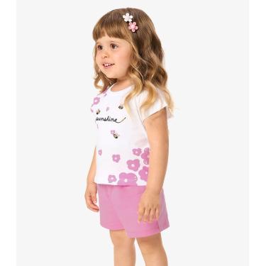 Imagem de Conjunto Infantil  Blusa Com Shorts Rovi Kids Branco