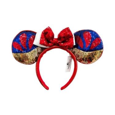 Imagem de Tiara De Orelhas De Pelúcia Com Lantejoulas Da Minnie Mouse Da Disney 