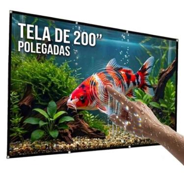 Imagem de Tela telao projeção 200 polegadas profissional (lona) 1,92 x 3,50 - ES
