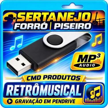 Imagem de Pen drive 8gb com Músicas = Playlist Sertanejo, Piseiro e Forró - Cmd 