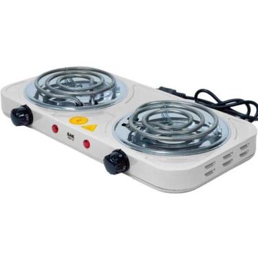 Imagem de Fogao Eletrico Cooktop 2 Bocas 2000W Bak 5 Niveis Temperatura Branco 2