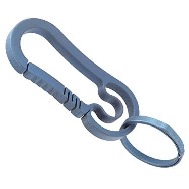 Imagem de Chaveiro de liga mosquetão, chaveiro de liga com design profissional de alta resistência para casa ao ar livre para família (azul)