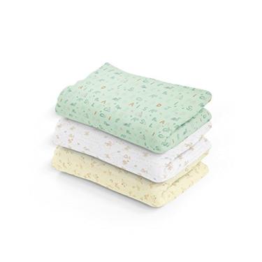 Imagem de Papi Textil Cueiro Flanel Papi Estampado Para Bebê 1 0M X 80Cm Contém 03 Un
