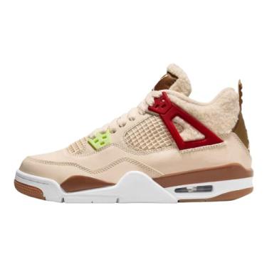 Imagem de Jordan Girl's Air Jordan 4 Retro (Big Kid) Pearl White/Dark Driftwood/Gym Red