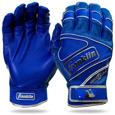 Imagem de Franklin Sports Luvas de rebatedor MLB - Powerstrap Chrome Adulto Masculino + Par de Luvas de Rebatedor Juvenil - Beisebol + Equipamento de Softball - Azul Royal - Adulto Extra Grande