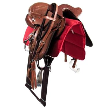 Imagem de Sela Australiana De Cabeça Havana Inox Luxo 16 Polegadas + Acessórios