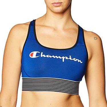 Imagem de Champion Sutiã esportivo feminino The Absolute Longline, Navegue na internet/preto, PP