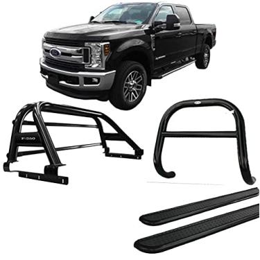 Imagem de Kit quebra mato+Estribo Chapa+Sant Antonio F250 C Dupl PRETO