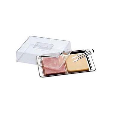 Imagem de Conjunto para Frios Brinox Átina 1413/100 em Inox e Acrílico - 3 Peças