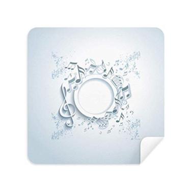 Imagem de Pano de limpeza simples Rotatg com notas musicais, tecido de camurça, 2 peças