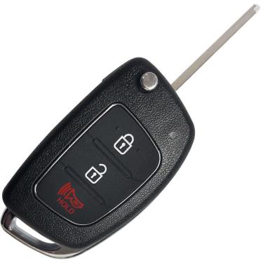 Imagem de Carcaça Chave Canivete Oca 3 Botões Hyundai Hb20, Hb20S.