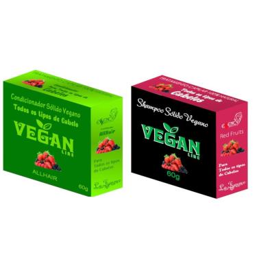 Imagem de Shampoo Sólido Frutas Vermelhas + Condicionador Solido Frutas Vermelhas Vegan Line-