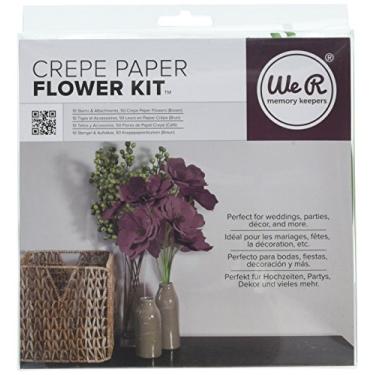 Imagem de Kit Para Fazer Flores Marrom - Brown Crepe Paper Flowers Kit We R