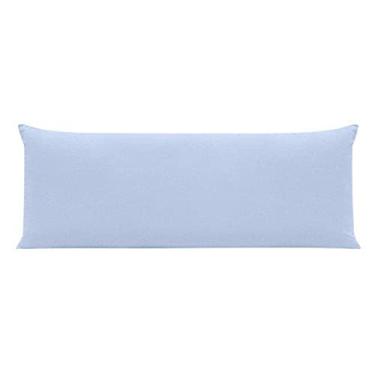 Imagem de Fronha Avulsa P/Travesseiro Corpo 0,50x1,50m C/Zíper Percal 200 fios Azul x