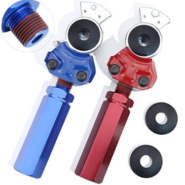 Imagem de iBroPrat Glad Conjunto de manoplas com vedações, kit de cabos de extensão Glad Hands para semi caminhões, reboques, tratores, trailers, peças Glad Hand Parts Red Blue Freio, conector de acoplamento de mangueira de ar, 1 par vermelho e azul