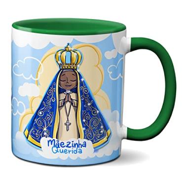 Imagem de Caneca Padroeira Do Brasil Senhora Aparecida Rogai Por Nós (Verde)