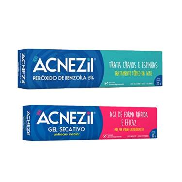 Imagem de Acnezil 20g e secativo 10g acne espinhas cravos limpa trata previne limpeza de pele…