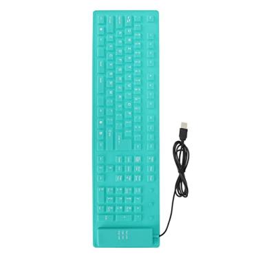 Imagem de Teclado à prova d'água, teclado de silicone dobrável de 108 teclas para escritório